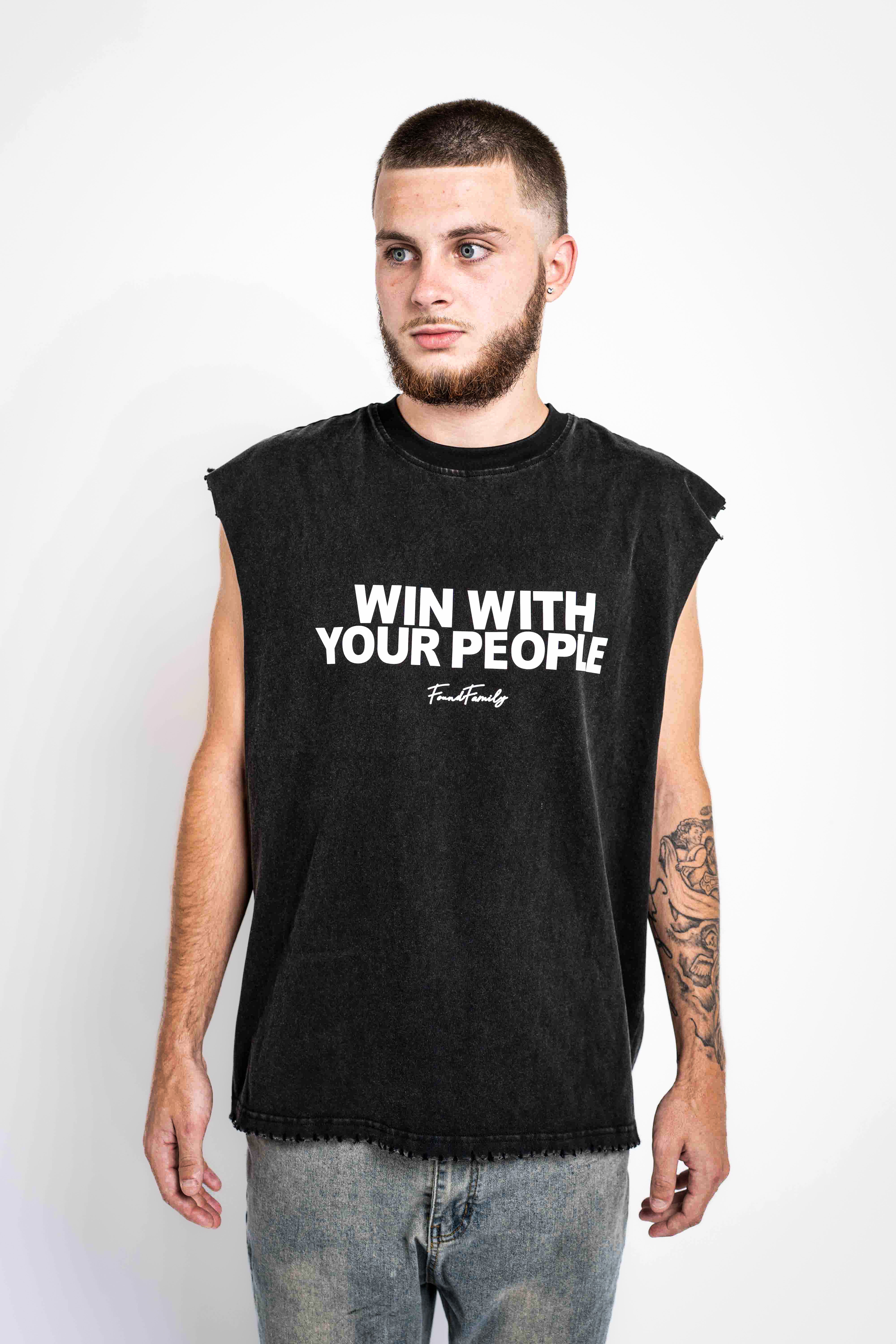WWYP SLEEVLESS TEE (STONE)
