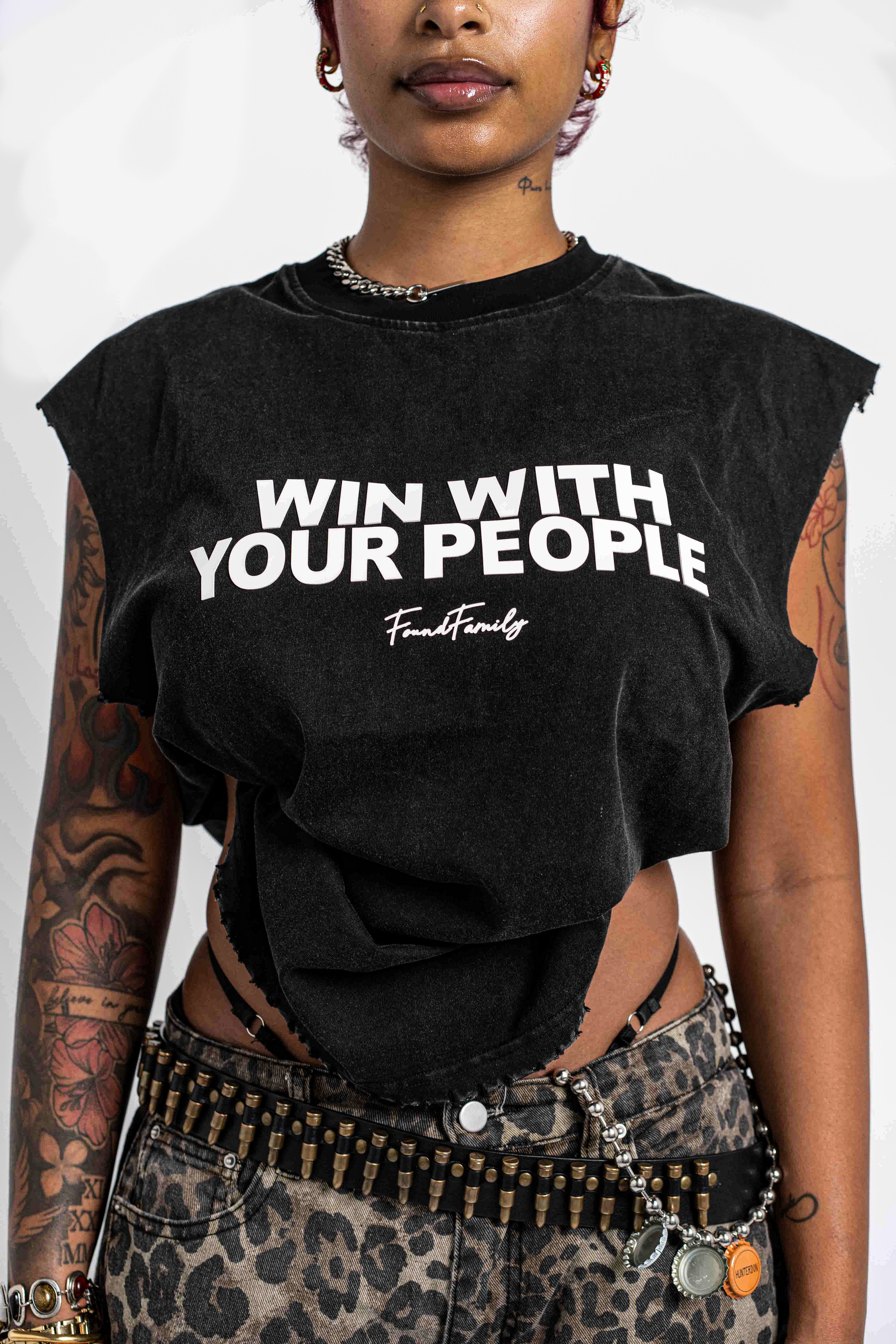 WWYP SLEEVLESS TEE (STONE)