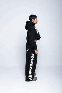 Jet Black "FF" Barrel Pants