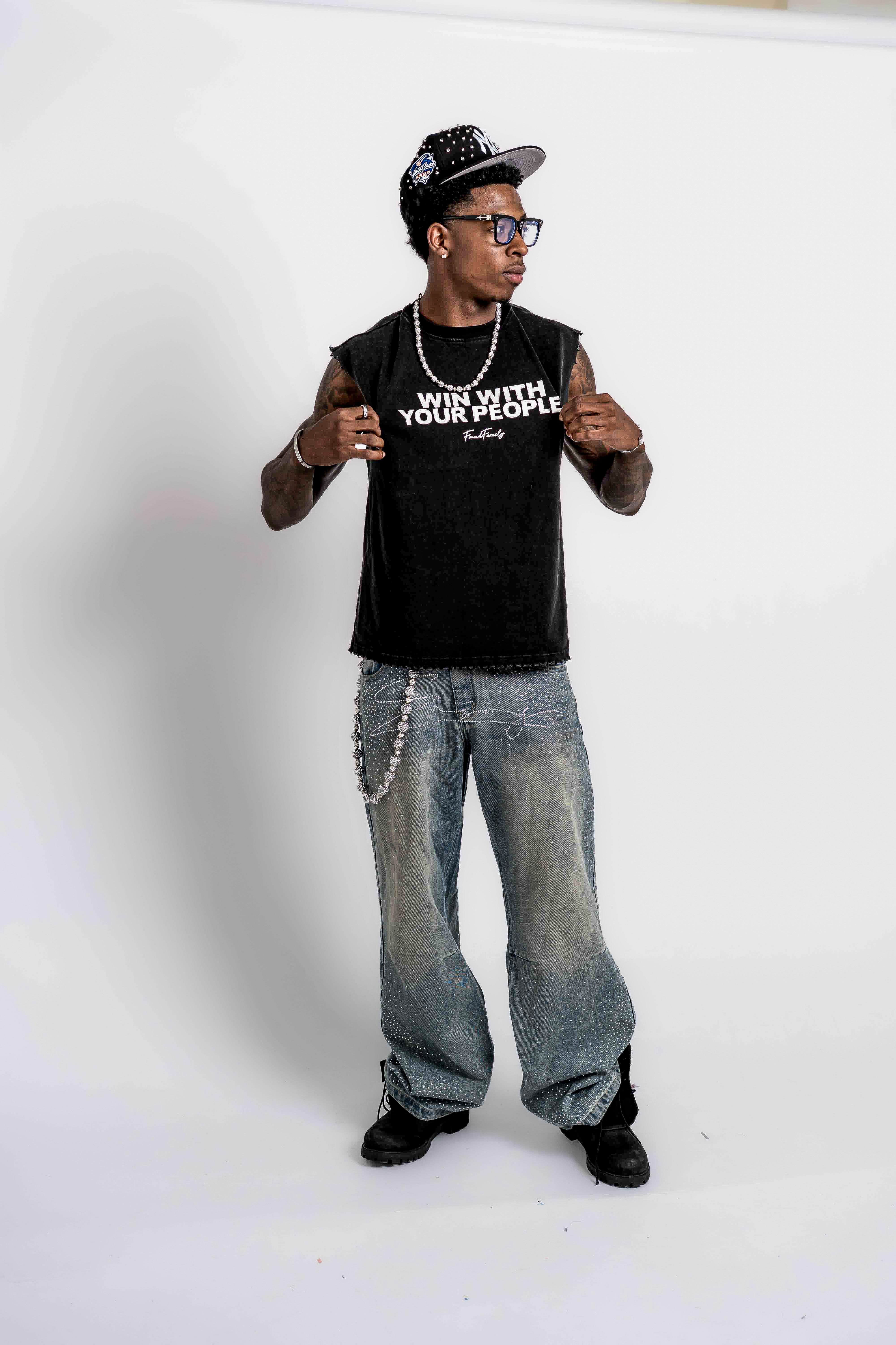 WWYP SLEEVLESS TEE (STONE)