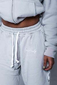 Moon Grey "FF" Barrel Pants