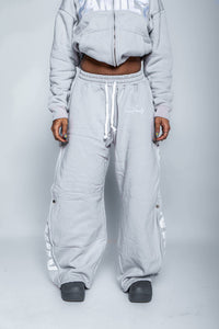 Moon Grey "FF" Barrel Pants