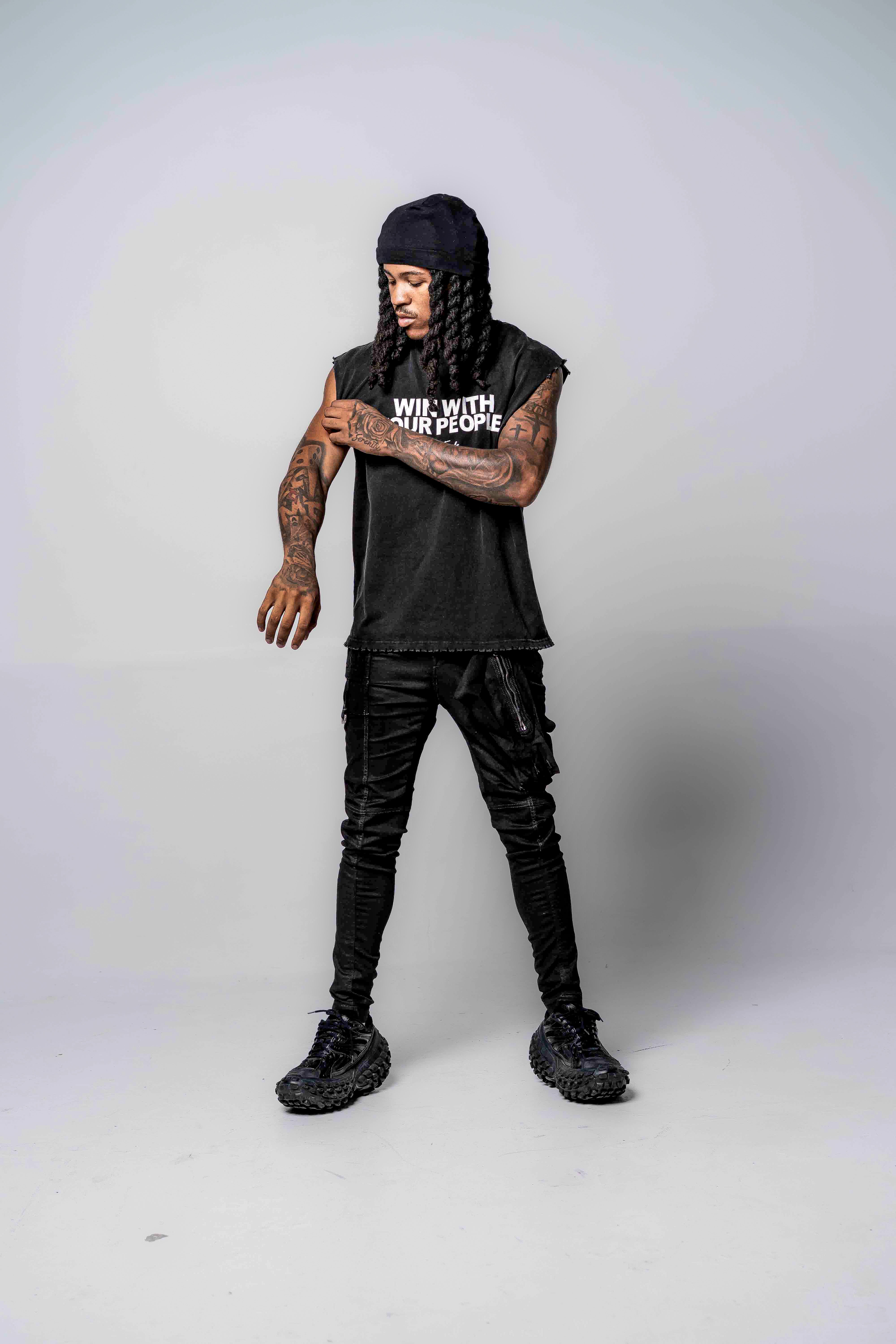 WWYP SLEEVLESS TEE (STONE)