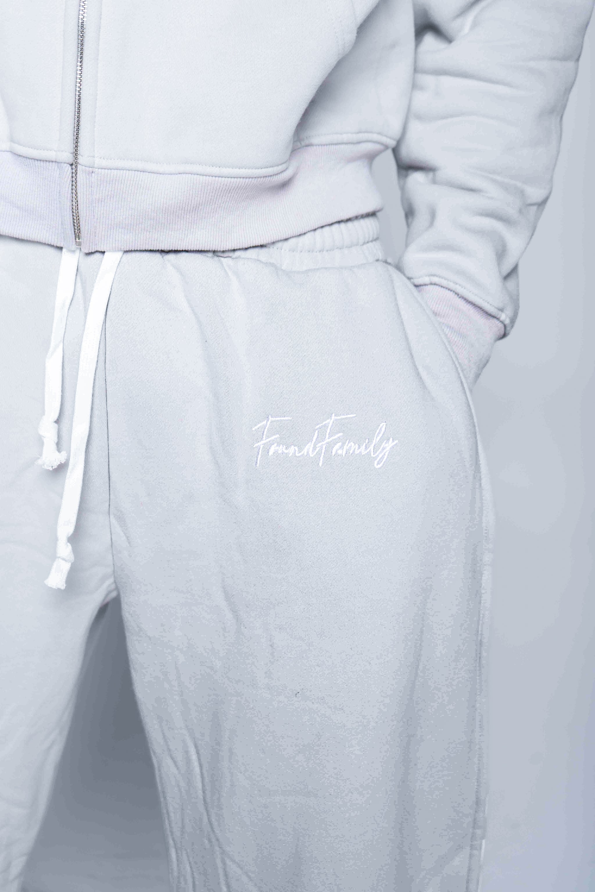 Moon Grey "FF" Barrel Pants