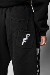 Jet Black "FF" Barrel Pants