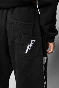 Jet Black "FF" Barrel Pants