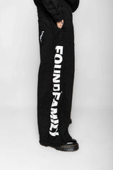 Jet Black "FF" Barrel Pants