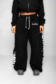 Jet Black "FF" Barrel Pants